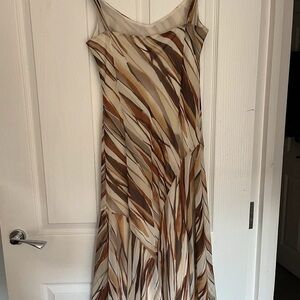 Marks & Spencer Elegant Brown and Cream Maxi Dress
